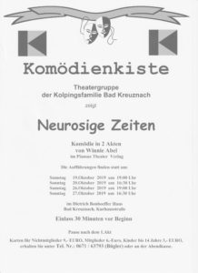 Theaterauffuhrung Neurosige Zeiten Kolpingsfamilie Bad Kreuznach